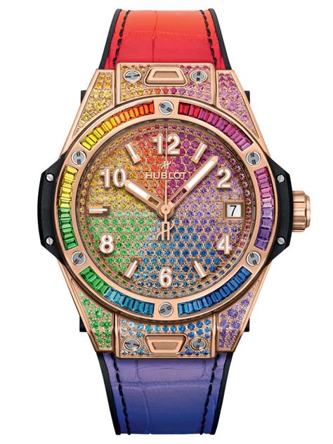 hublot big bang one click rainbow king gold|Big Bang One Click King Gold Rainbow 33 mm .